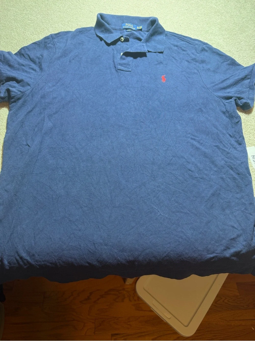 Polo Ralph Lauren Polo Shirt Adult XXL Short Sleeve Dark Blue W/ Red Pony Mens